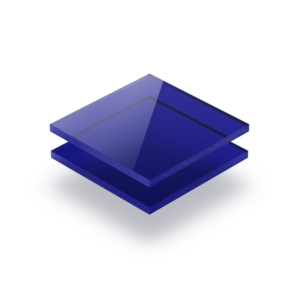 Tinted acrylic sheet blue